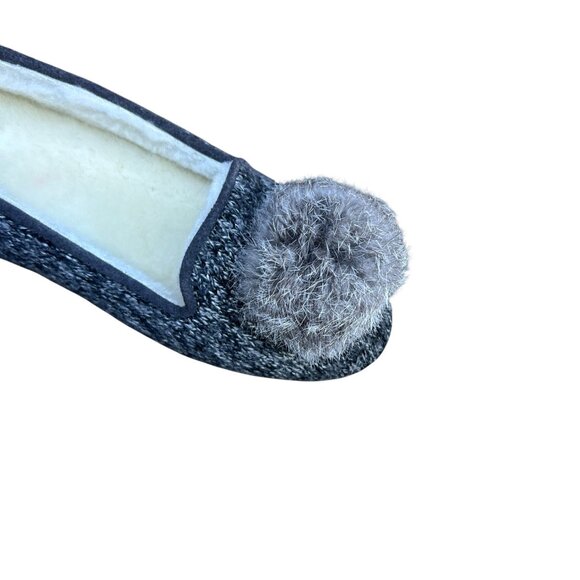 Bearpaw Shae Black and Grey Sherpa Lined Slippers Size 8 M NIB - Picture 3 of 7